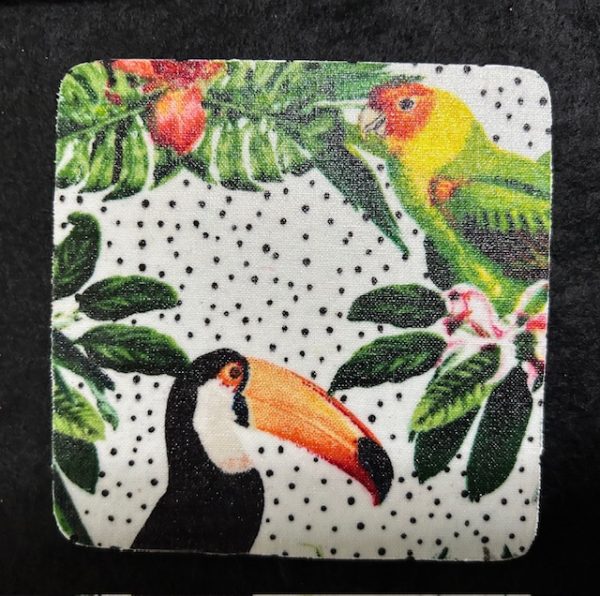 Tropical Birds Coasters (Squares)